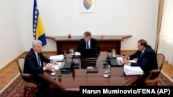 Članovi Predsjedništva BiH: Šefik Džaferović, Željko Komšić i Milorad Dodik