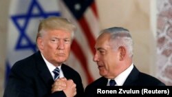 Președintele american Donald Trump și premierul israelian Beniamin Netanyahu în 2017