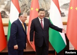 Orbán Viktor miniszterelnök és Hszi Csin-ping Pekingben 2024. július 8-án