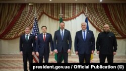 Članovi delegacije SAD i Ukrajine nakon pregovora u Džedi, 11. mart 2025. 