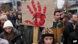 Фотографија од денешниот протест во Белград