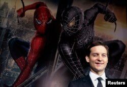 Тоби Магуайър на премиерата на третия филм от поредицата "Спайдърмен"