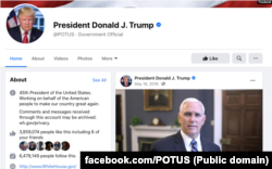 Képernyőkép Trump volt amerikai elnök hivatalos Twitter-fiókjáról. Trump azonban nem a POTUS-fiókot, hanem saját magánfiókját használta rendszeres posztolásra