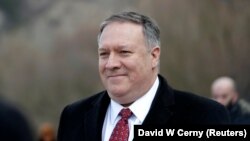 Държавният секретар на САЩ Майк Помпео в Братислава, Словакия.