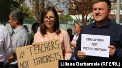 Chiținău, protest împotriva expulzării angajaților rețelei de licee „Orizont”, septembrie 2018 