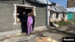 Urmări ale unui atac rusesc din regiunea Nikolaev. Armata ucraineană susține că a doborât 16 din cele 17 drone lansate de Rusia pe 12 aprilie.