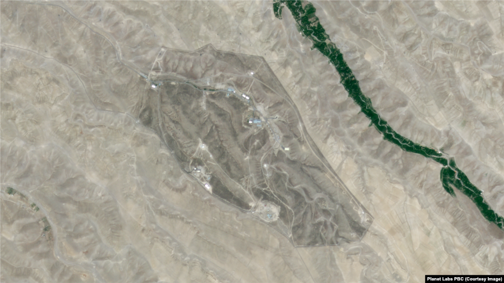 In these satellite images captured by Planet Lab, Iran's Tabriz South missile base is shown before and after the Israeli air strikes. Image on left is from June 11, 2025. Image on right is from June 13, 2025. 