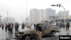 Кадр із місця вибуху в Кабулі, Афганістан, 20 грудня 2020 року