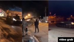 ცხინვალის რეგიონიდან სამხედროები მიჰყავთ უკრაინაში. 16 მარტი, 2022 წელი.