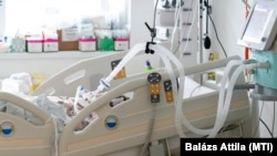 Lélegeztetett betegeket ápolnak a fehérgyarmati kórház intenzív osztályán, 2021. április 2-án