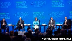 Učesnici panela o Zapadnom Balkanu na Beogradskom bezbednosnom forumu