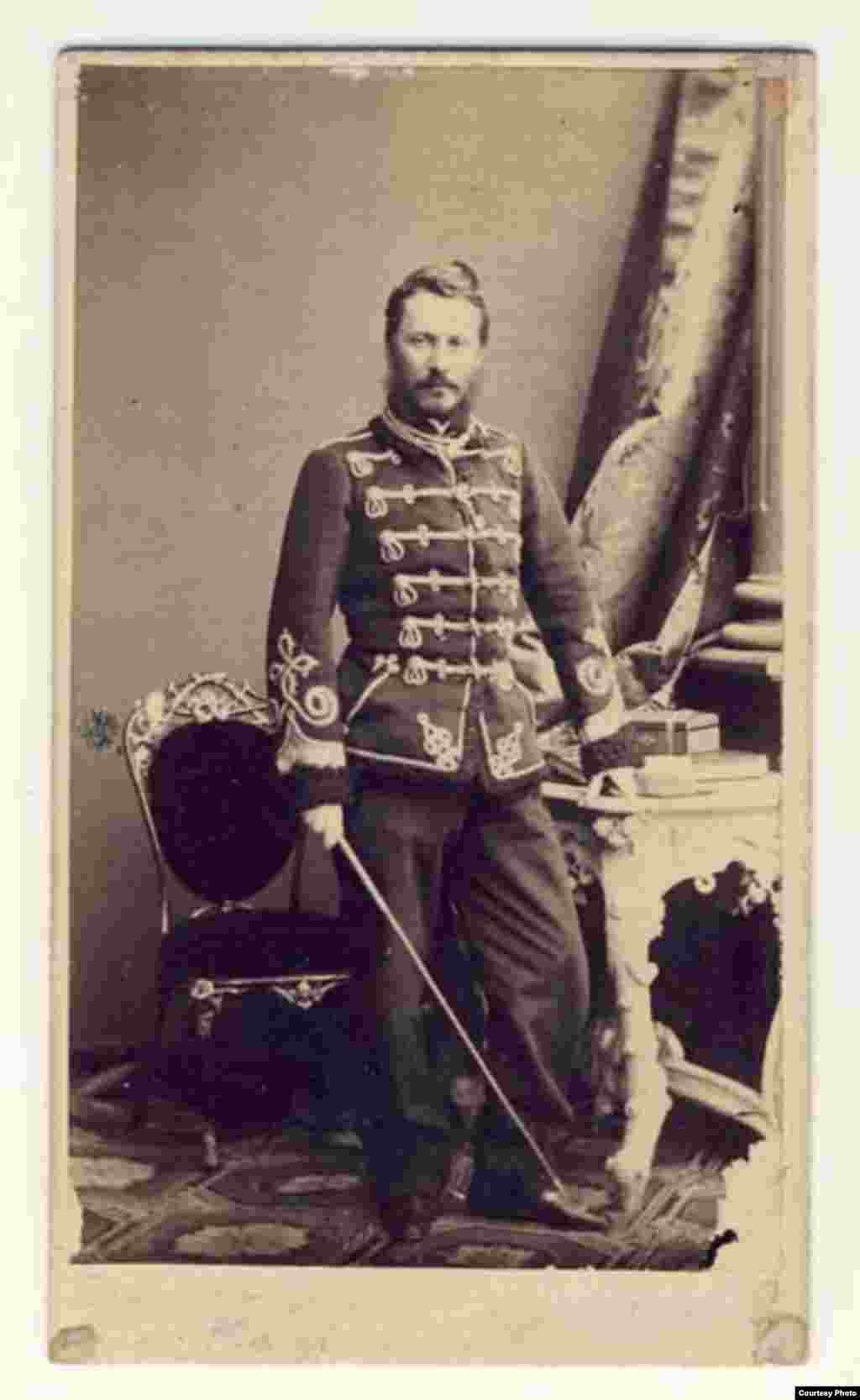 Ofițerul Alexandru Ioan Cuza, pe vremea când era pârcălab/prefect de Covurlui/ Galați&nbsp;