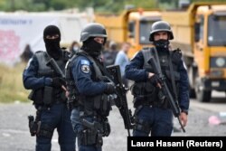 Njësitë speciale të Policisë së Kosovës në Jarinjë. 21 shtator 2021.