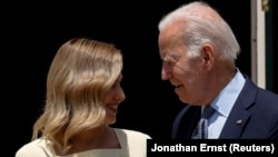 Președintele SUA Joe Biden și Prima doamnă a Ucrainei, Olena Zelenska la Casa Albă, Washington, 19 iulie 2022