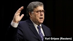 Kreut i Departamentit të Drejtësisë, prokuror i përgjithshëm, William Barr.