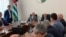 Глава Абхазии Аслан Бжания на встрече с депутатами