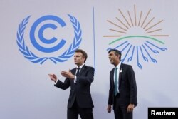 Președintele Emmanuel Macron a avut la COP27 și prima întâlnire bilaterală cu noul premier britanic, Rishi Sunak.