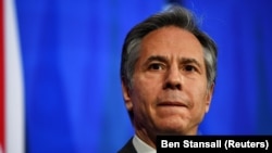 Antony Blinken na pres-konferenciji u Londonu, Velika Britanija (3. maj 2021.)