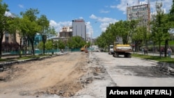Gjendja në sheshin "Xhorxh Bush", në kryeqytetin e Kosovës.
