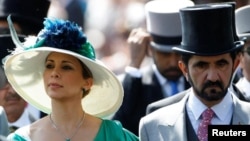 Princeza Haya Bint Al-Hussain sa suprugom, vladarom Dubaija šeikom Mohammedom Bin Rashidom Al-Maktoumom, Velika Britanija, 2018.