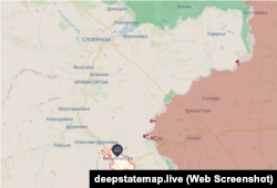 Константиновка и Северск на карте DeepState по состоянию на 9 мая 2025 года