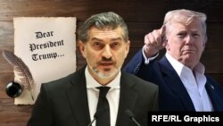 Михаил Кавелашвили и Дональд Трамп (коллаж)
