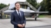 Secretarul general al NATO, Mark Rutte, la baza militară olandeză Volkel, în septembrie 2025.