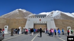 FILE: A border crossing between China and Pakistan.