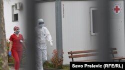 Klinički centar u Podgorici. Zabeleženo 27. marta 2020. 