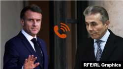 Эмануэль Макрон и Бидзина Иванишвили (коллаж)