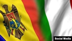 Imagine-simbol: drapelele Republicii Moldova și Italiei. 