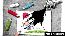 Mana Neyestani iráni karikaturista rajza 2018-ból