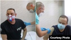 Kryetari i Kuvendit të Serbisë, Ivica Daçiq dhe ministri i Brendshëm i Serbisë, Aleksandar Vullin gjatë vaksinimit kundër koronavirusit më 6 janar 2020. 