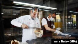 илустрација, вработени во угостителски сектор