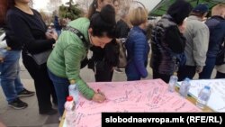 Кочани, оддавање почит на загинатите во пожарот, 17 март 2025 година