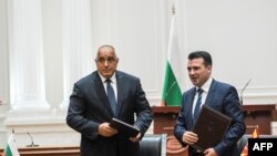 Kryeministri bullgar, Boyko Borisov dhe ai maqedonas, Zoran Zaev. Fotografi nga arkivi. 