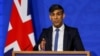 Rishi Sunak sajtótájékoztatója Londonban 2024. április 22-én